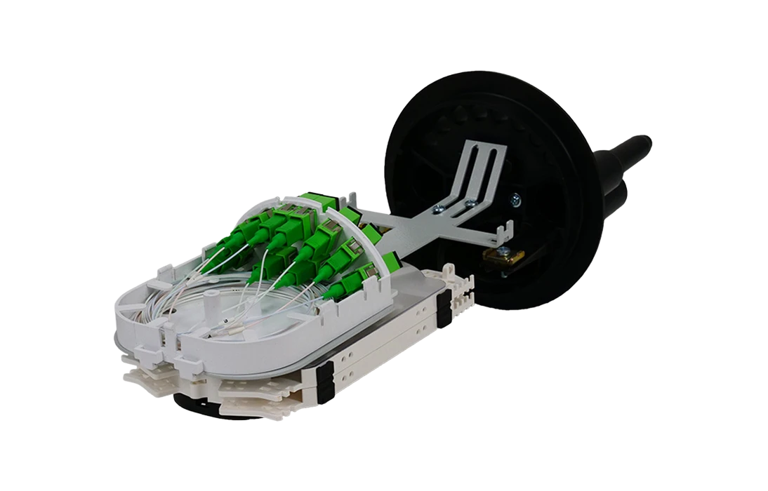 Муфта-кросс оптическая МКО-У6/СМ4-2PLC4-SC/APC-10SC/APC-2SC/APC ССД