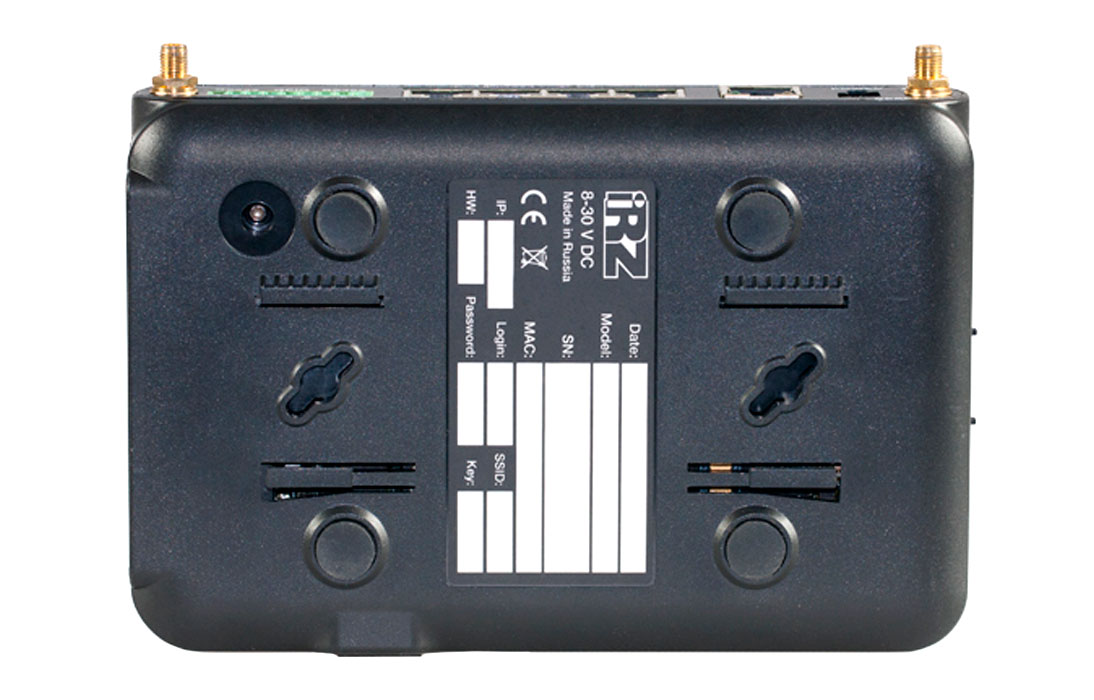 Роутер iRZ RL41 (4G до 100 Мбит/с, 2xSIM, 1xWAN, 4xLAN, RS232/RS485, 3xGPIO, USB, GRE, IPsec и OpenVPN)