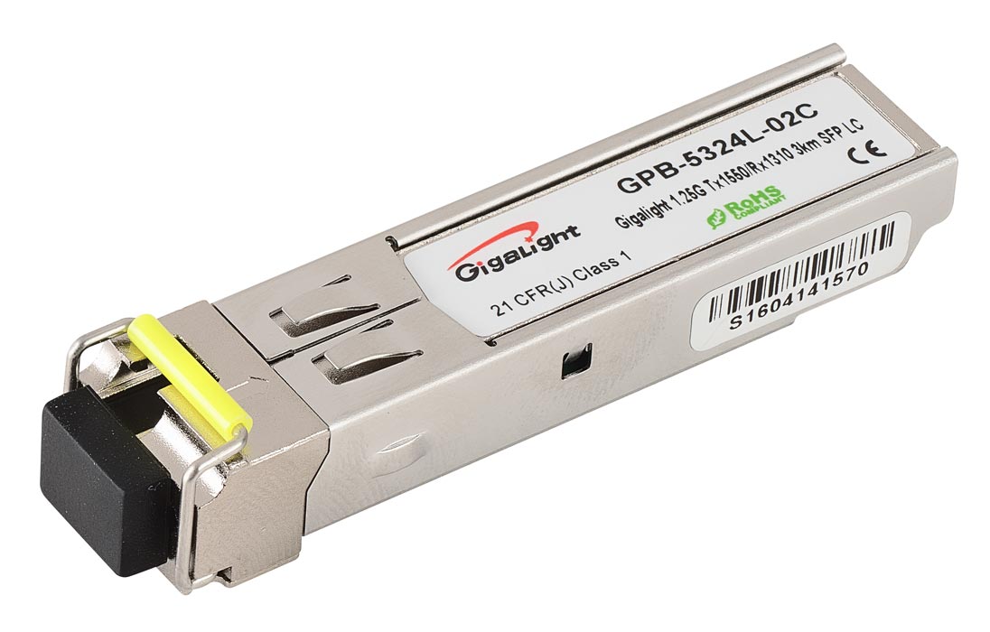 Оптический трансивер SFP WDM Gigalight 1.25G Tx1550/Rx1310 3km LC