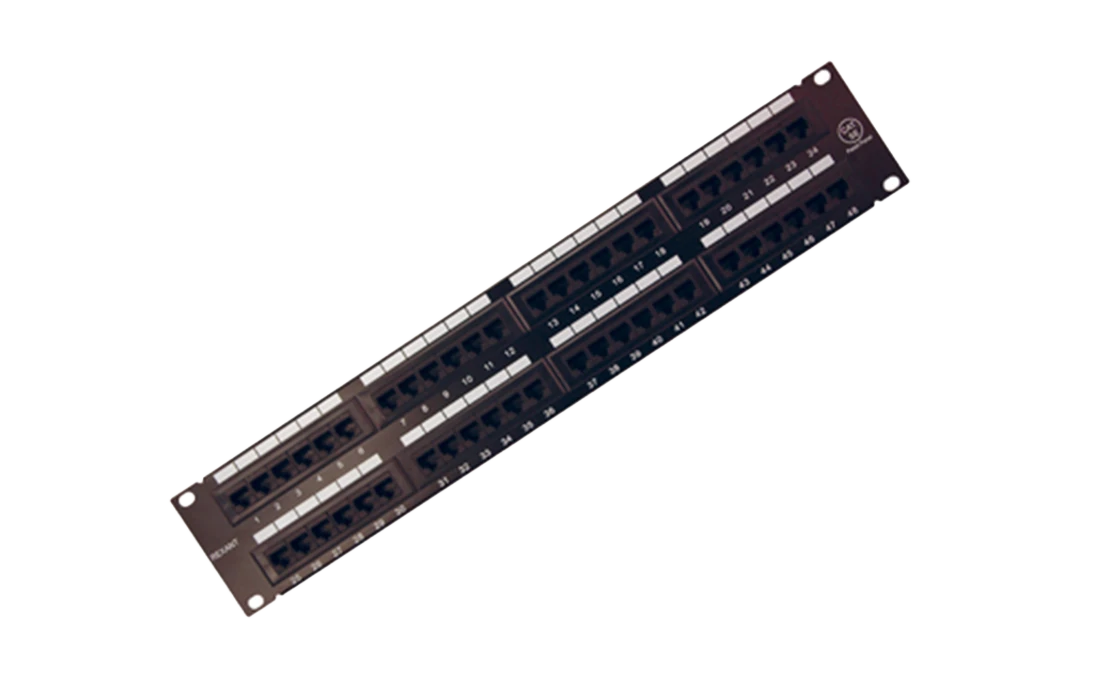 04-0022-1 REXANT Патч-панель 19", 1U, 48 портов RJ-45, категория 5e, Krone IDC