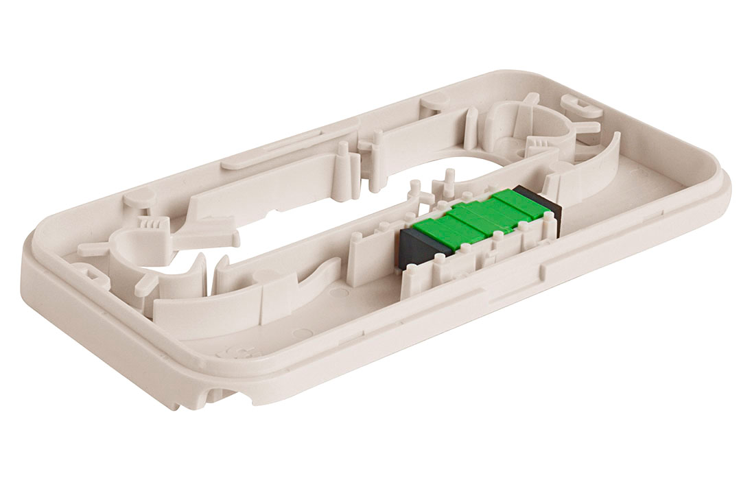 7000006216 SM-POE-10-IV Абонентская коробка с адапетром SC/APC, цвет бежевый, упаковка 60 шт.