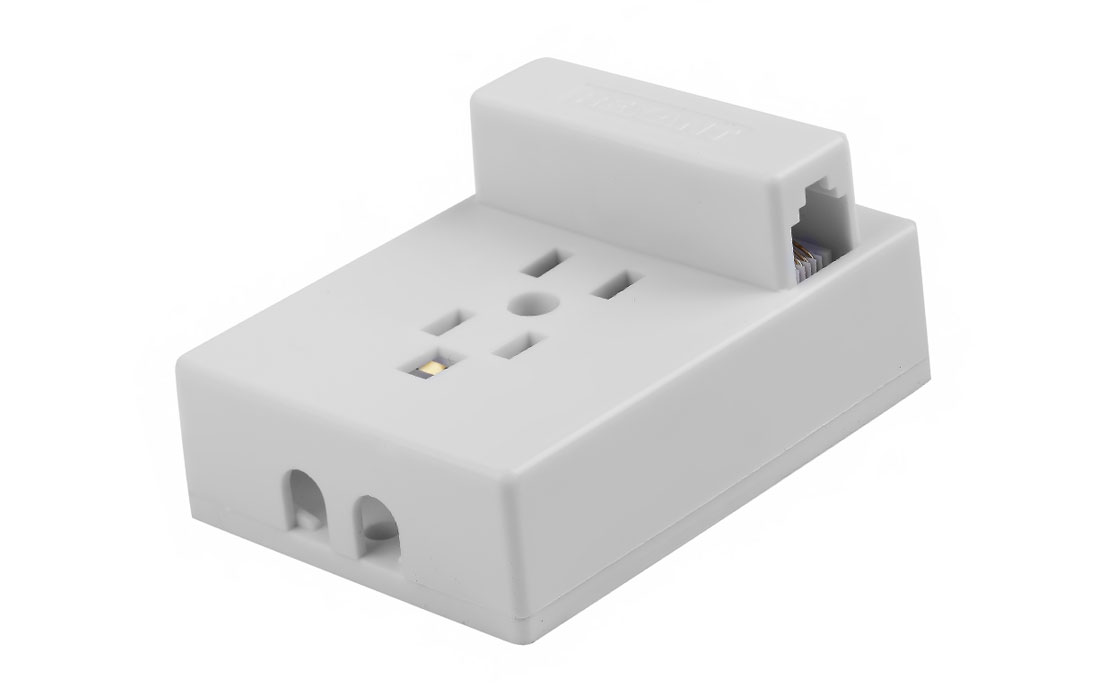 03-0011-4 Розетка телефонная с адаптером RJ-11