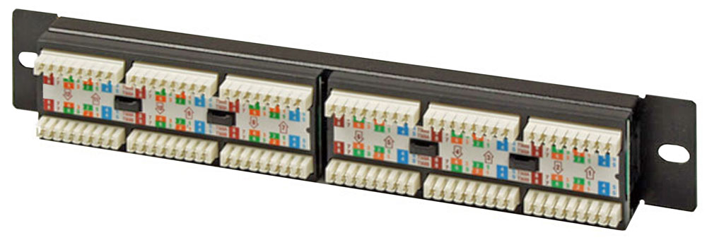 Патч-панель 10" 1U на 12 портов RJ45 UTP Cat5e