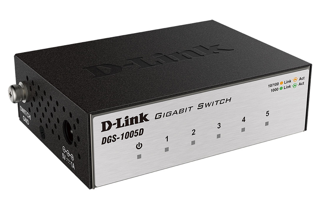 Коммутатор D-Link DGS-1005D/I3A 5G неуправляемый