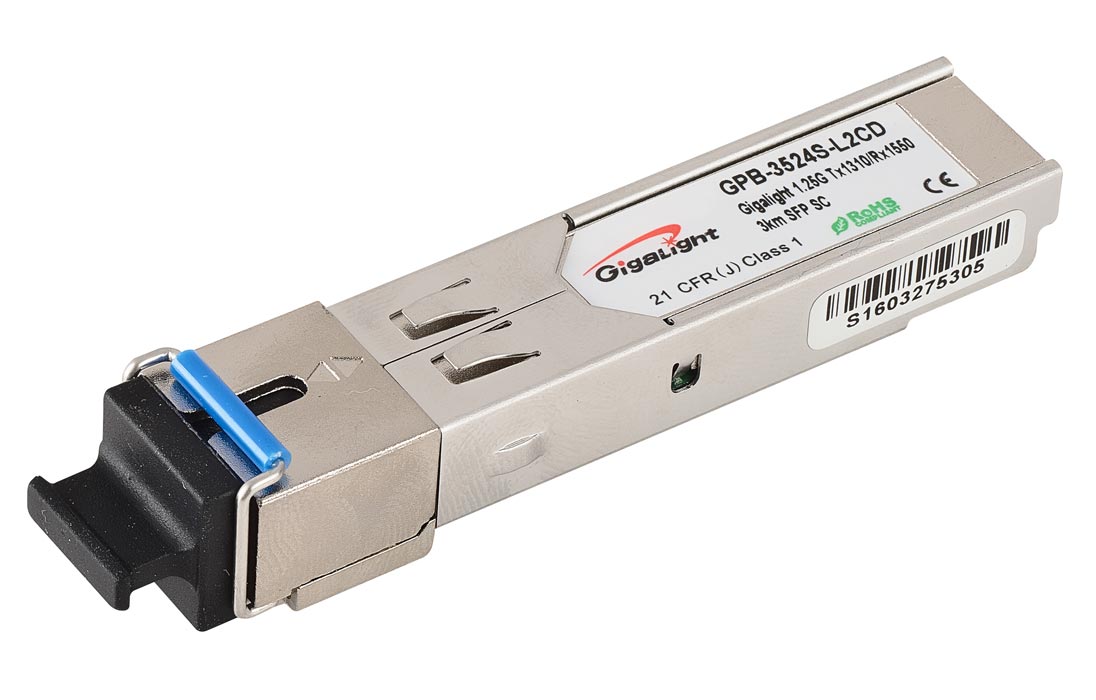 Оптический трансивер SFP WDM Gigalight 1.25G Tx1310/Rx1550 3km SC
