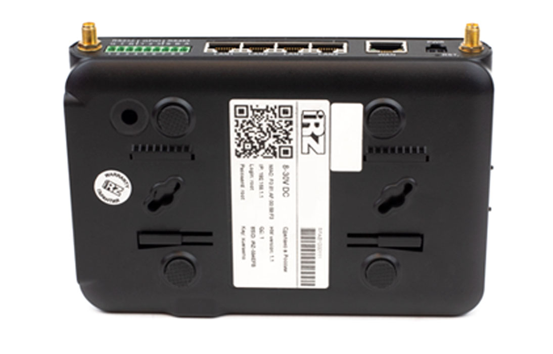 Роутер iRZ RU41w (3G до 7,2 Мбит/с, 2xSIM, 1xWAN, 4xLAN, RS232/RS485, 3xGPIO, USB, GRE, IPsec и OpenVPN, Wi-Fi)