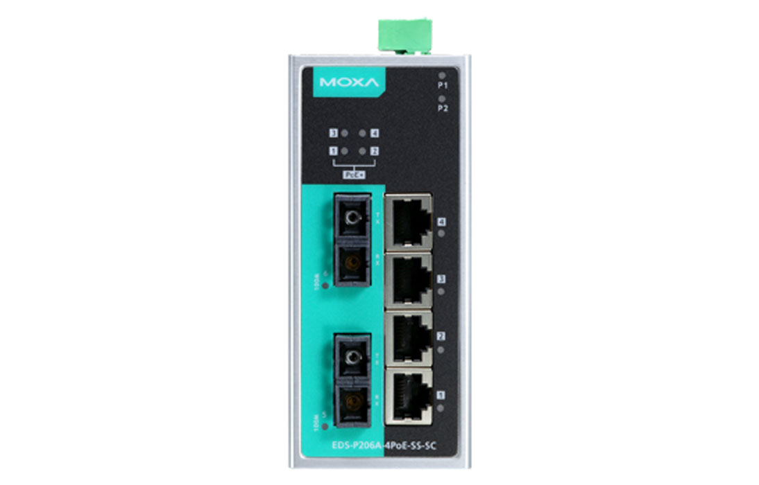 Коммутатор Moxa EDS-P206A-4PoE-S-SC-T