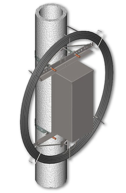 Устройство подвески кабельной муфты и технологического запаса оптического кабеля УПМК2
