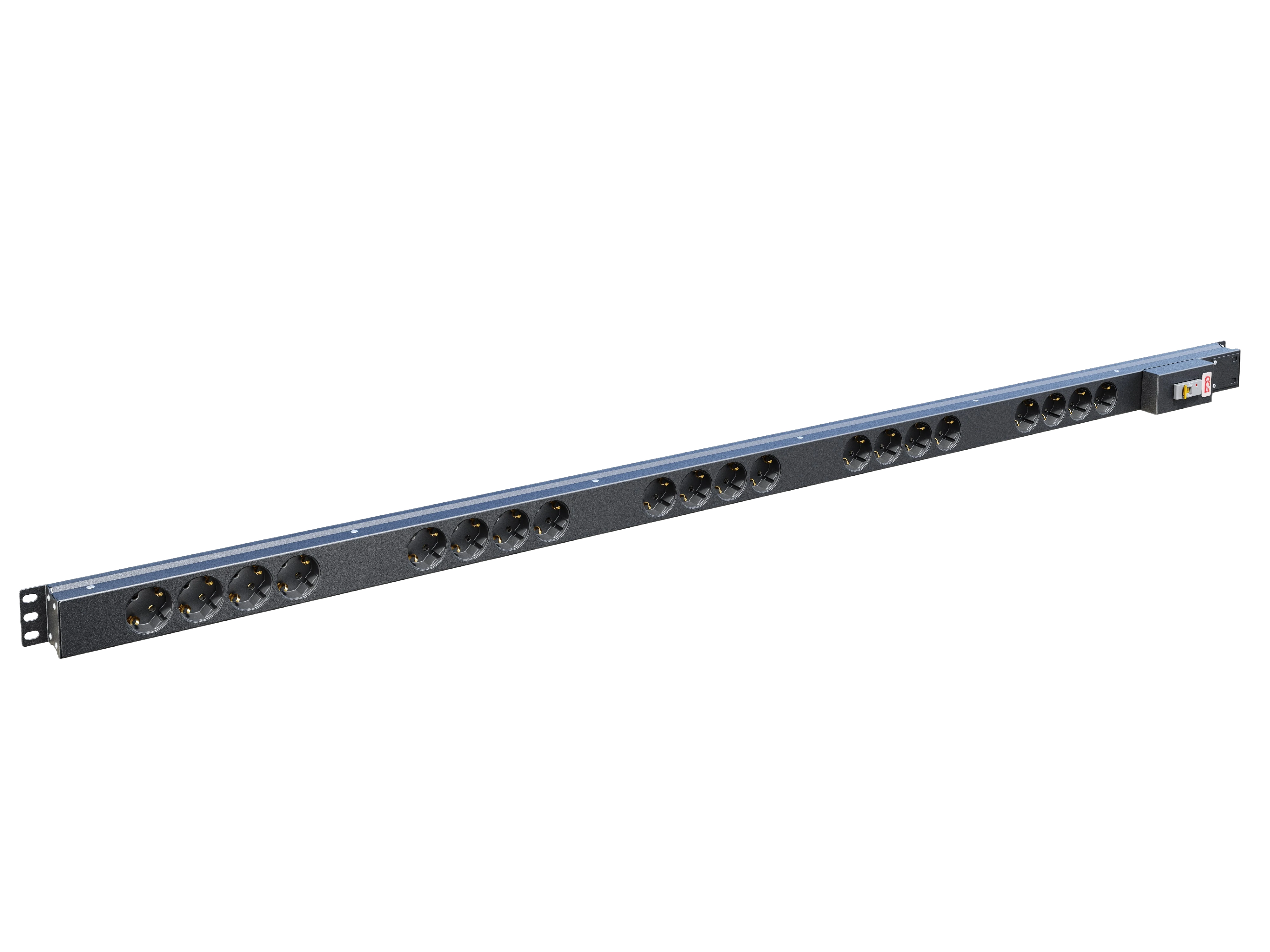 Вертикальный блок розеток,БР-20SСH-16A-К     16А, 20 розеток Schuko, 33-48U, колодка