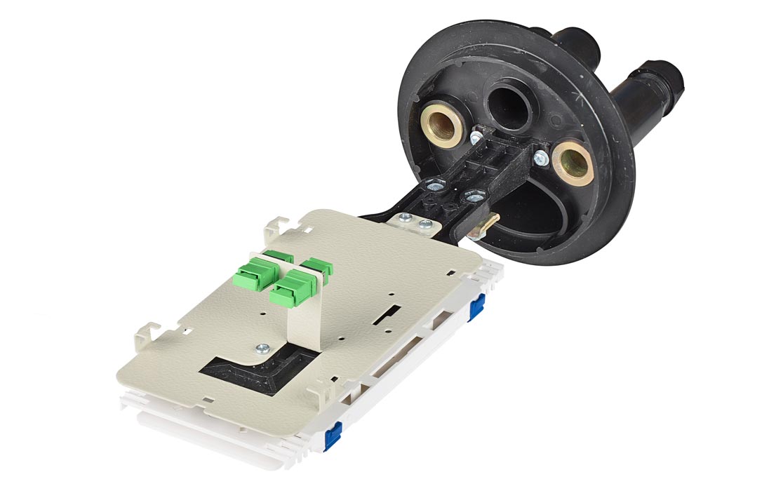 Муфта-кросс МКО-К6/CМ3-2/4SC-2SC-2SC/APC-2SC/APC-2ФТ4х3 (2 фитинга 4х3,0 мм) ССД