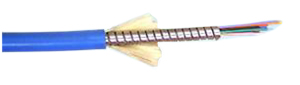 Кабель волоконно-оптический внутренний, 1-12 волокон, плотное буферное покрытие tight buffer 0,6 мм, бронированный, гибкий, LSZH 