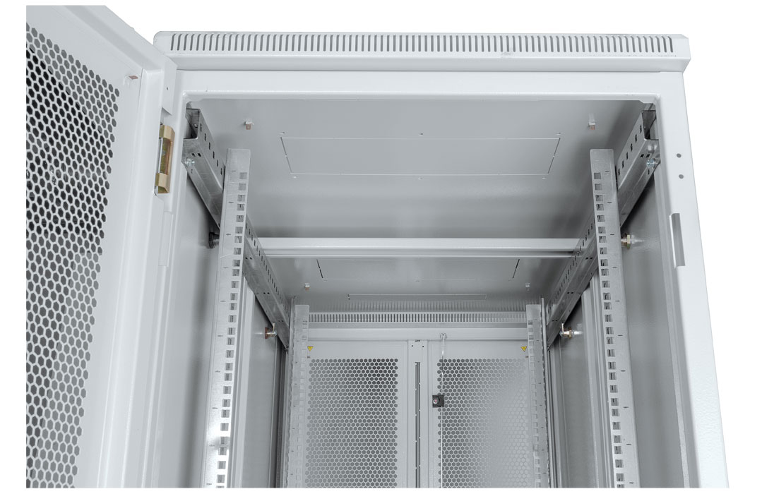 Шкаф телекоммуникационный напольный серверный 19",33U(800x1200) , ШТ-НП-С-33U-800-1200-ПП передняя,задняя двери перфорированные ССД