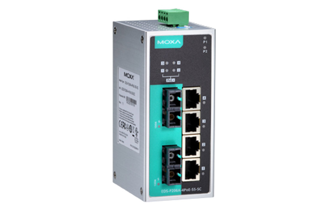 Коммутатор Moxa EDS-P206A-4PoE-S-SC-T
