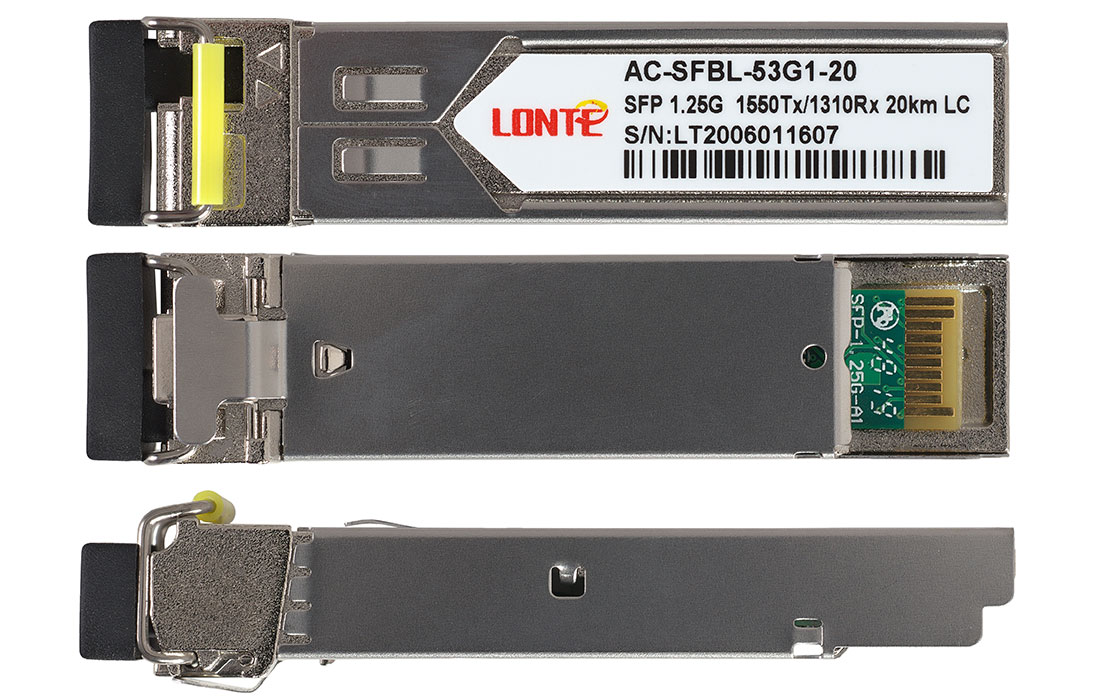 SFP WDM 1.25G Tx1550/Rx1310 20km LC DDM