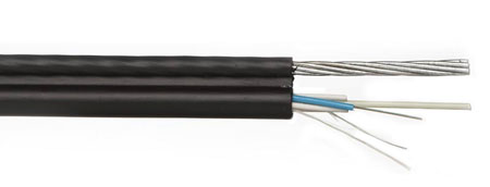 Кабель волоконно-оптический внешний, многомодульной конструкции multi loose tube, самонесущий, со стальным тросиком
