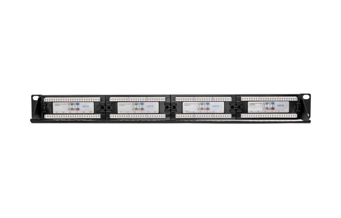 02-0231 REXANT PRO Патч-панель с кабельным органайзером 19", 1U, 24 порта, RJ-45, CAT 6, UTP