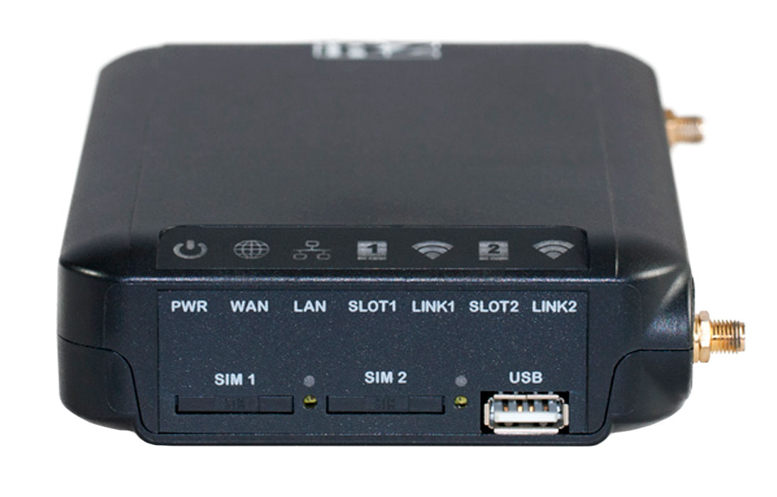 Роутер iRZ RL41 (4G до 100 Мбит/с, 2xSIM, 1xWAN, 4xLAN, RS232/RS485, 3xGPIO, USB, GRE, IPsec и OpenVPN)