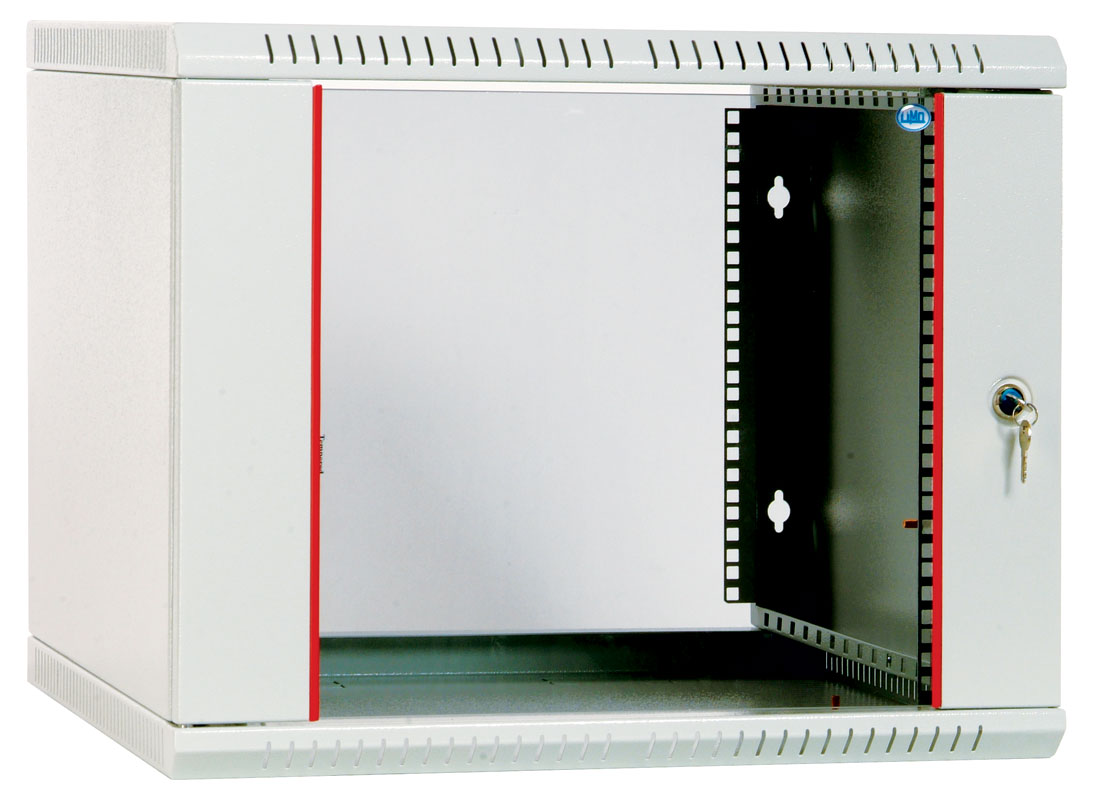 Шкаф телекоммуникационный настенный 12U разборный (600x520) дверь стекло