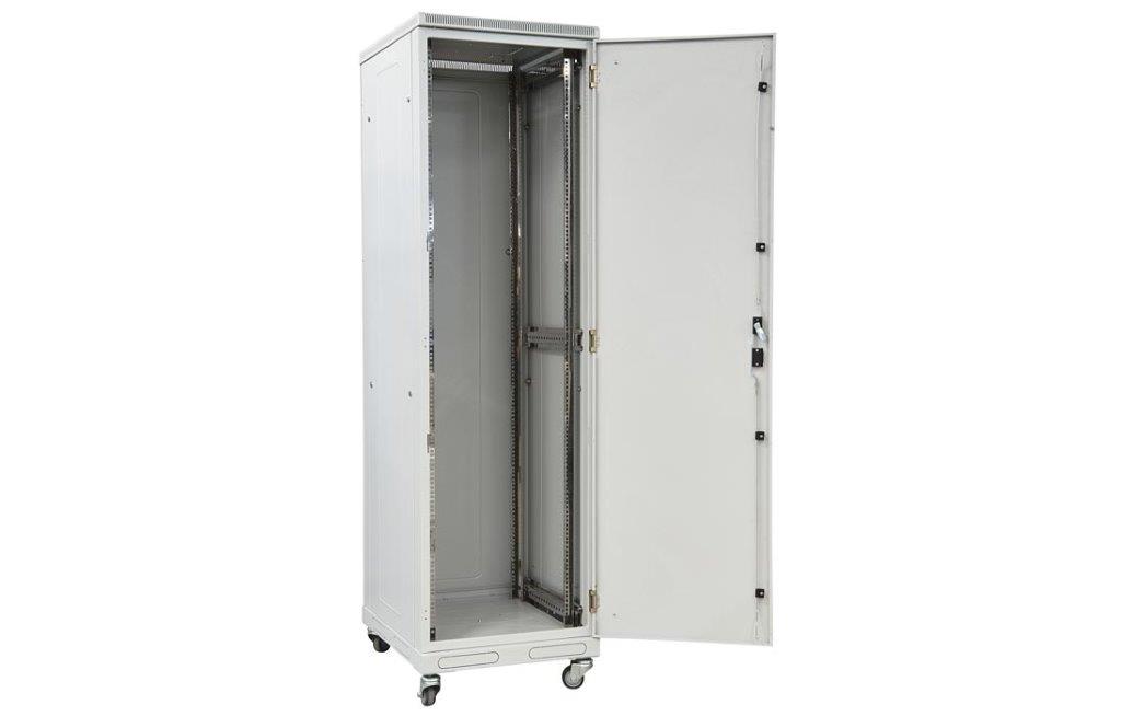 Шкаф телекоммуникационный напольный 19",42U(600x1000), ШТ-НП-42U-600-1000-М, передняя дверь металл ССД