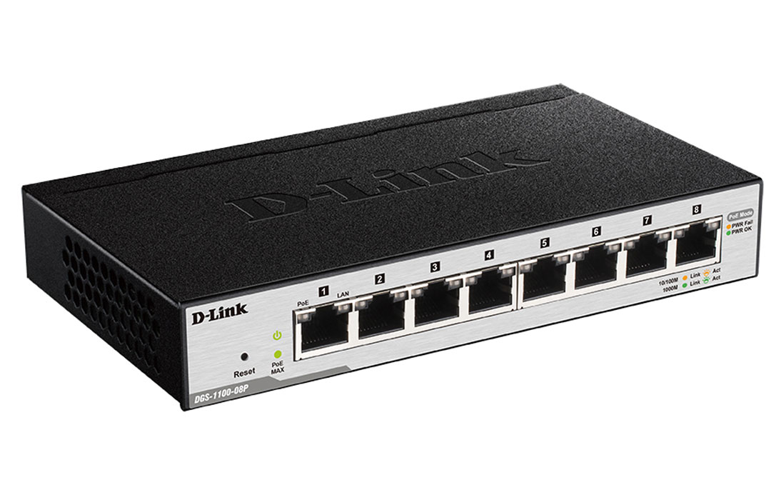 Коммутатор D-Link DGS-1100-08P/B1A