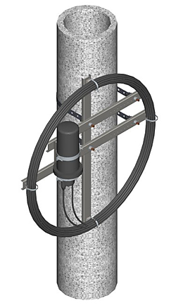 Устройство подвески кабельной муфты и технологического запаса оптического кабеля УПМК3