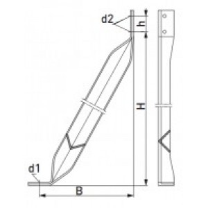 SH244.2 Ригель крепления деревянной стойки