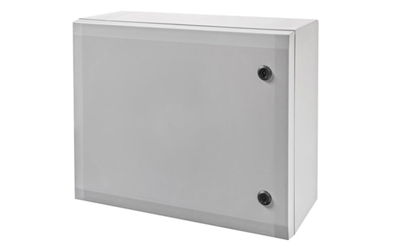 ARCA 608030 Шкаф, армированный PC, серая дверца, два замка, петли на короткой стороне, без монтажной панели