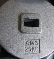 Груз компенсаторный чугунный замкнутого сечения 25 кг. покрытие Цинконит-1