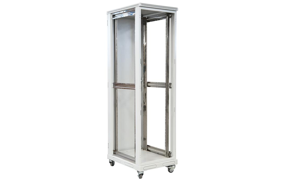 Шкаф телекоммуникационный напольный 19",18U(600x800), ШТ-НП-18U-600-800-М, передняя дверь металл ССД