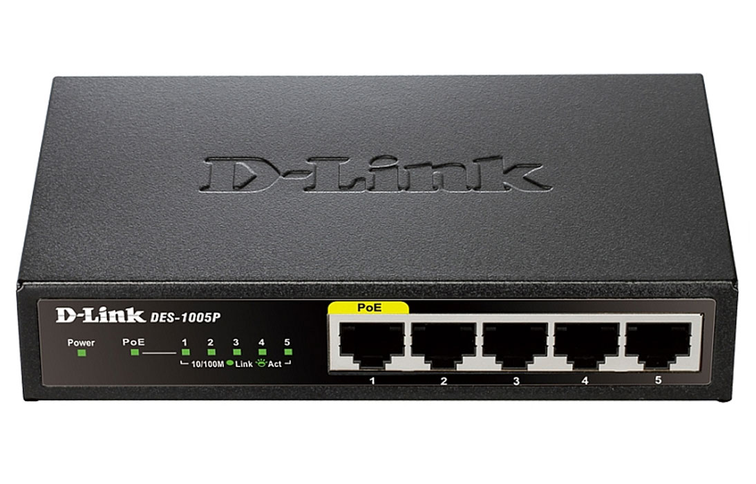 Коммутатор D-Link DES-1005P/B1A