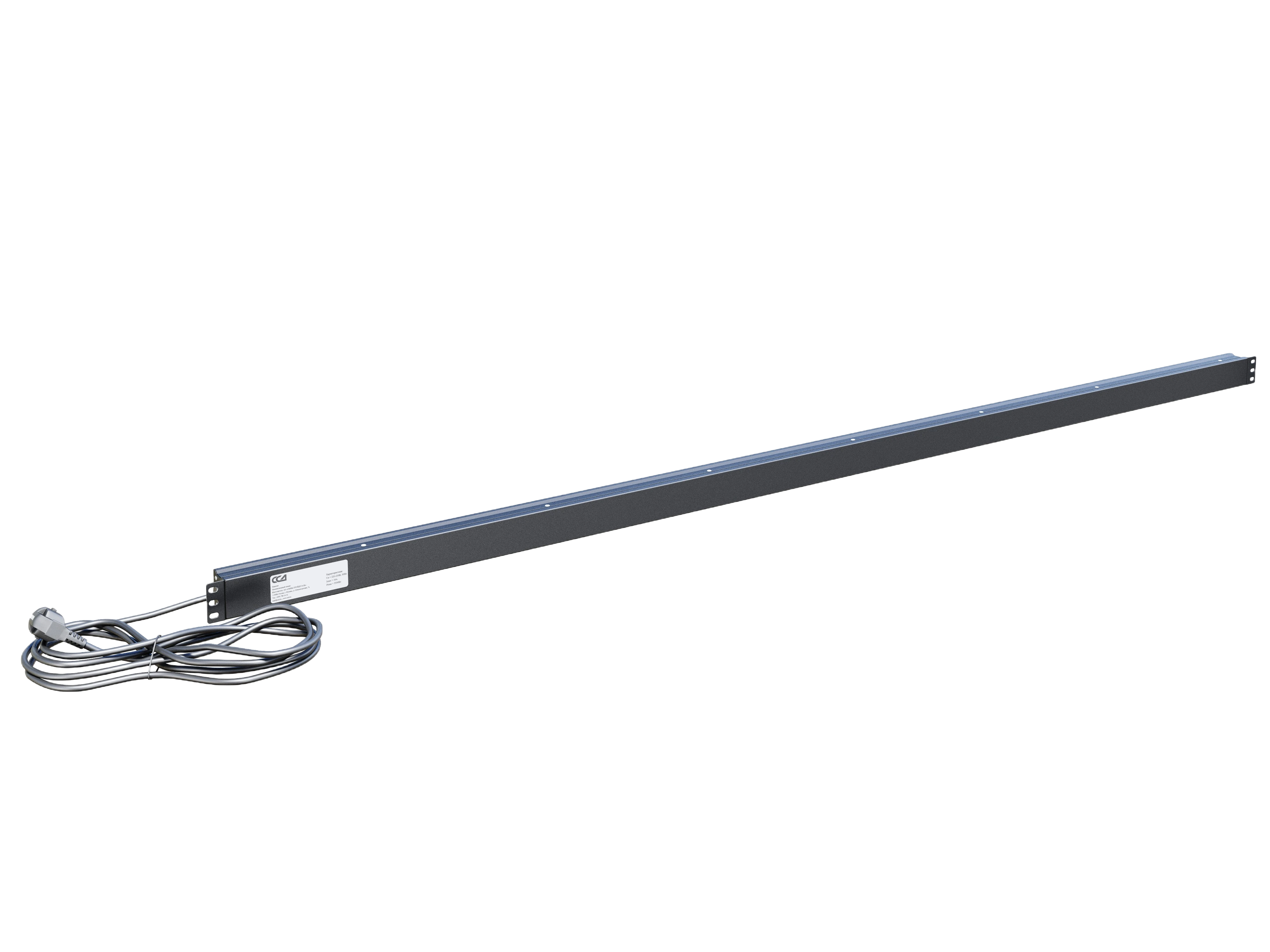 Вертикальный блок розеток,БР-25SСH-Ш3м-И16А, 25 розеток Schuko, индикатор, 42-48U, шнур 3 м