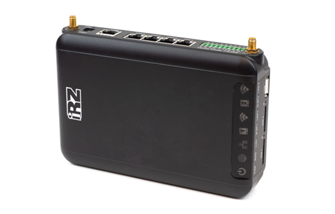 Роутер iRZ RU41w (3G до 7,2 Мбит/с, 2xSIM, 1xWAN, 4xLAN, RS232/RS485, 3xGPIO, USB, GRE, IPsec и OpenVPN, Wi-Fi)