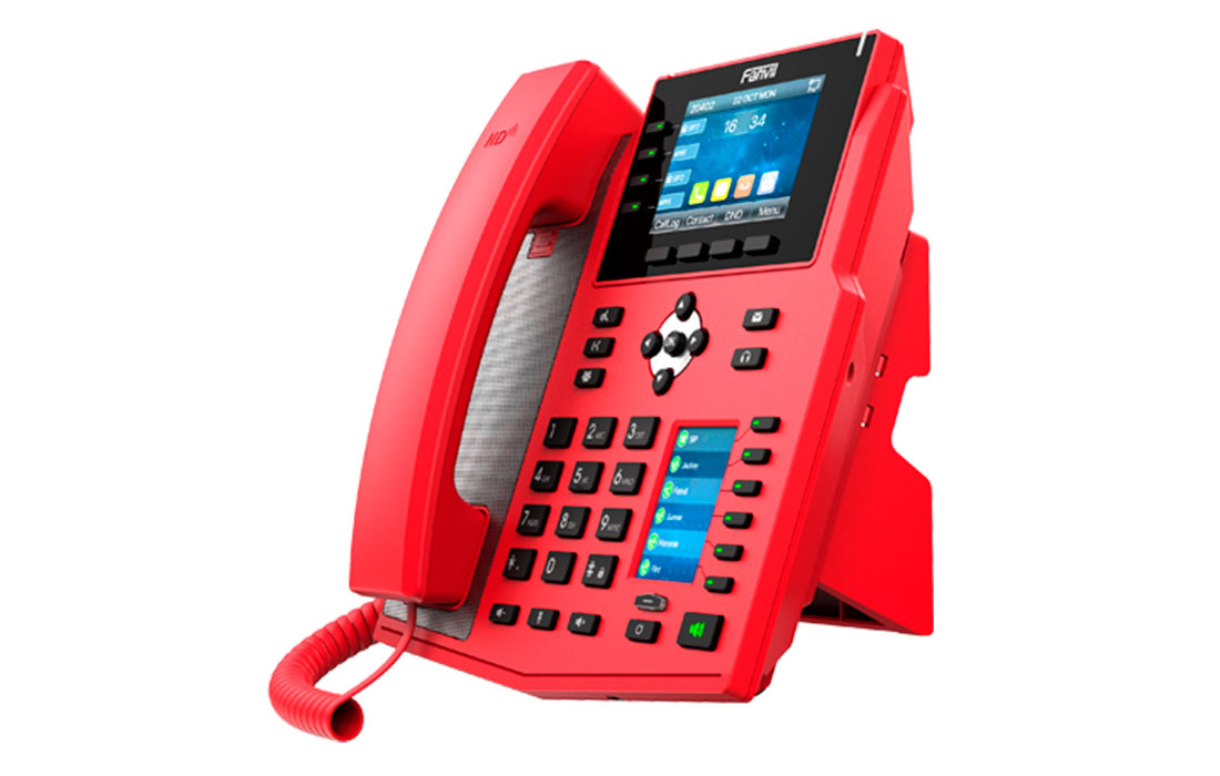 SIP телефон Fanvil X5U красн., с б/п