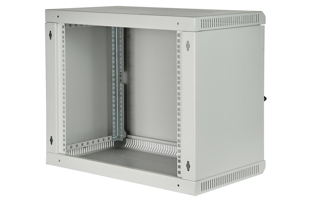 Шкаф телекоммуникационный настенный разборный 19”,9U(600x350), ШТ-НСр-9U-600-350-М дверь металл ССД