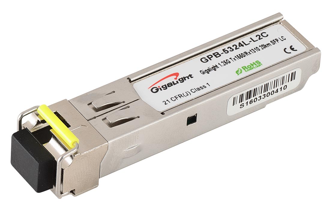 Оптический трансивер SFP WDM Gigalight 1.25G Tx1550/Rx1310 20km LC