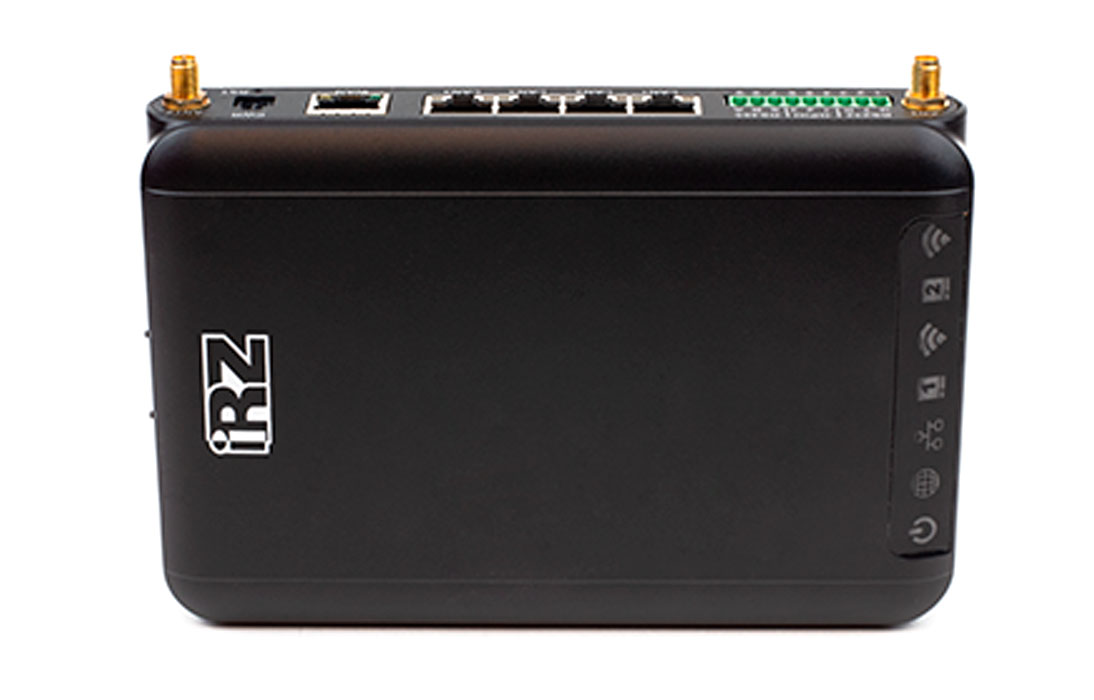Роутер iRZ RU41w (3G до 7,2 Мбит/с, 2xSIM, 1xWAN, 4xLAN, RS232/RS485, 3xGPIO, USB, GRE, IPsec и OpenVPN, Wi-Fi)