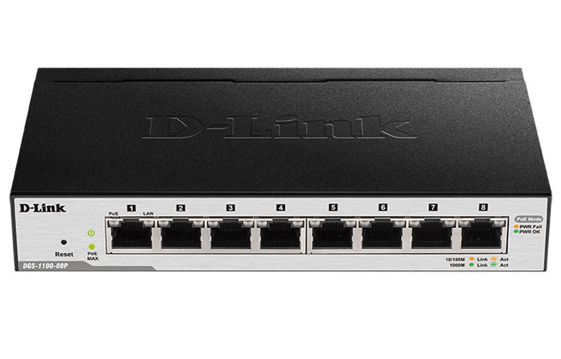 Коммутатор D-Link DGS-1100-08P/B1A