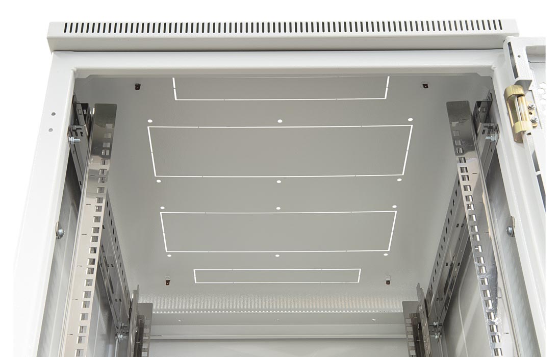 Шкаф телекоммуникационный напольный 19",18U(600x1000), ШТ-НП-18U-600-1000-П, передняя дверь перфорированная ССД