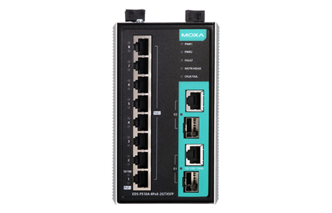 Коммутатор Moxa EDS-P510A-8PoE-2GTXSFP
