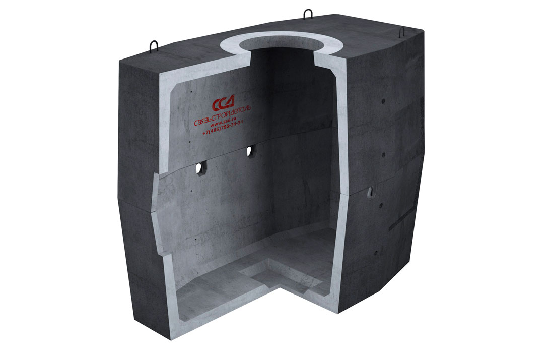 Колодец ККСр-4-10 ГЕК-ССД (В20) в битумно-латексной гидроизоляции