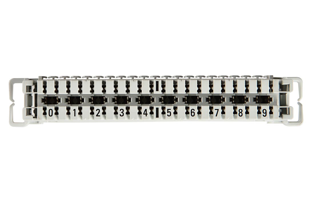 6089 1 102-06 LSA-PLUS Плинт 2/10, размыкаемые контакты, маркировка 0-9