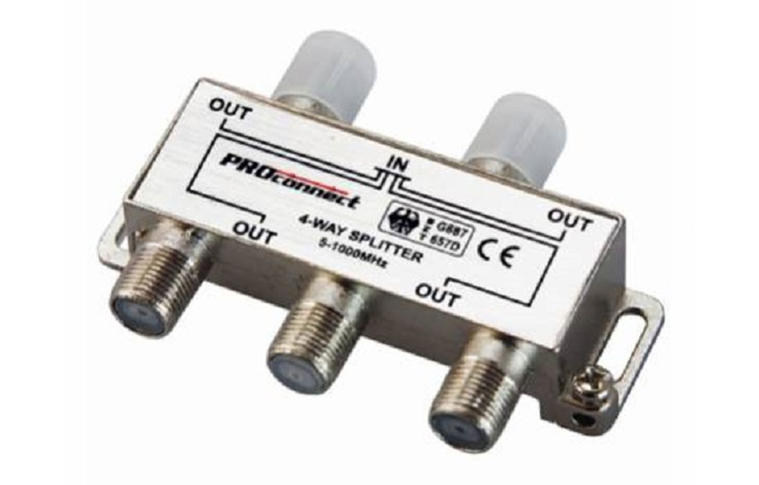 05-6024 ДЕЛИТЕЛЬ  ТВ х 6 под F разъём 5-1000 МГц  PROCONNECT