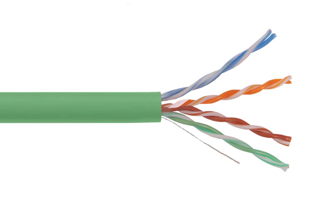 LC1-C5E04-122 ITK Кабель связи витая пара U/UTP, кат.5E 4x2х24AWG solid, LSZH, 305м, зеленый