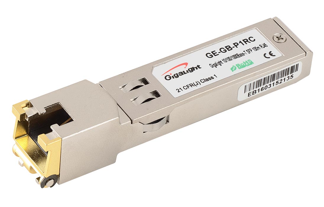Оптический трансивер SFP Gigalight 10/100/1000Base-T 100m RJ45