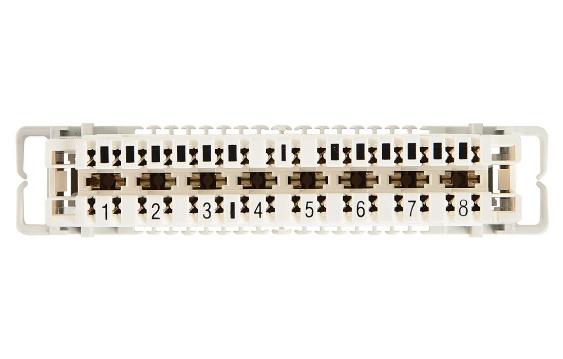 6036 1 005-00 Плинт 2/8 LSA-PROFIL, размыкаемые контакты, б/цветокода, маркировка 1..8