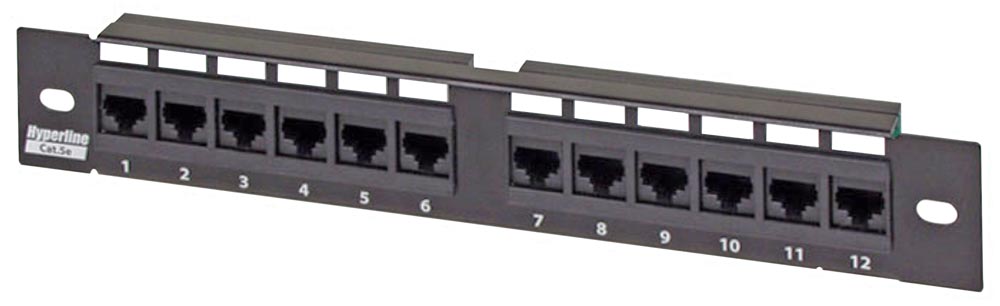 Патч-панель 10" 1U на 12 портов RJ45 UTP Cat5e
