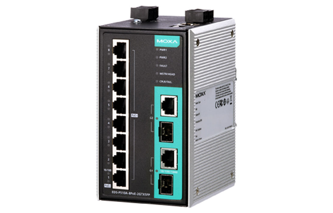 Коммутатор Moxa EDS-P510A-8PoE-2GTXSFP-T