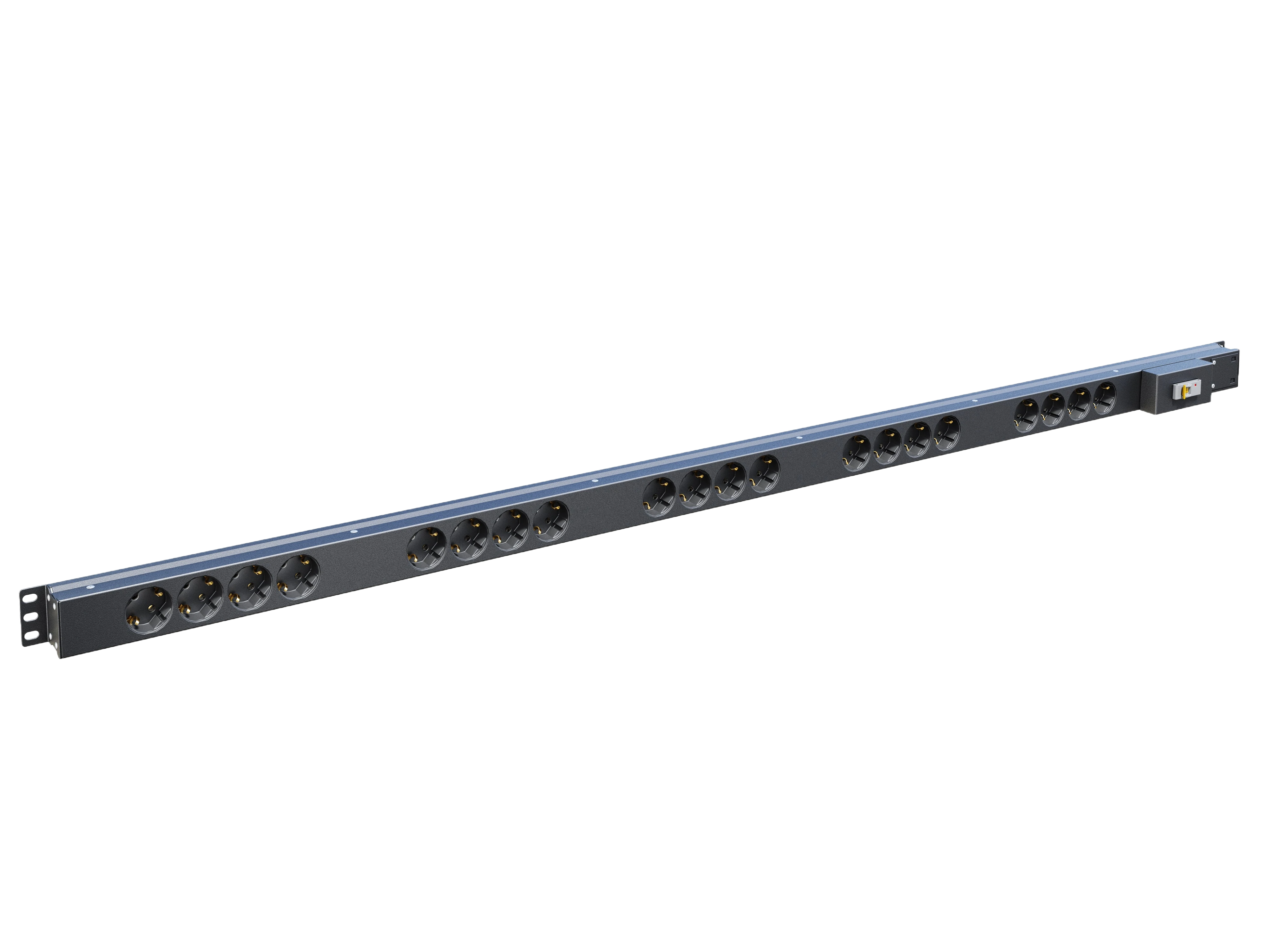 Вертикальный блок розеток,БР-20SСH-16A-К     16А, 20 розеток Schuko, 33-48U, колодка